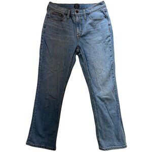 J.Crew Women's Flare Crop Jeans Mid Rise Stretch Denim Size 28 Blue Light Wash
